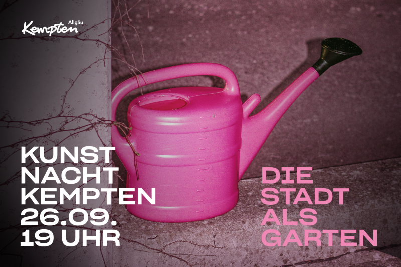 Banner der KunstNacht 2024: Zwei gro&szlig;e Ball-Augen, die auf der Stra&szlig;e liegen